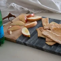 Black Marble Wood Square Cutting Board Large